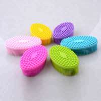 Child Baby Bath Scrubber Shower Cleaner Bath Brush Silicone Bath Body Cleaning Massage Brush